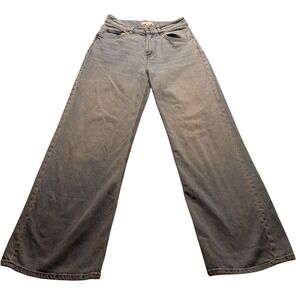 HM Women's Light Wash High Rise Wide Leg Denim Jeans Blue Size 6 Wide Leg Casual